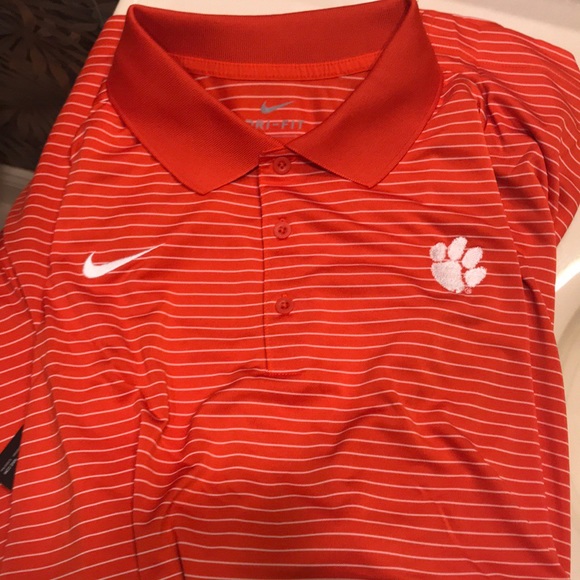 clemson dri fit polo